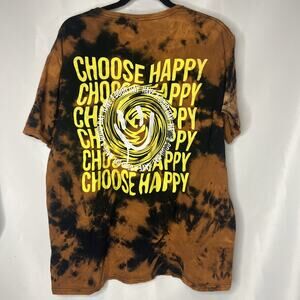 Chemistry Tie Dye Size XL CHOOSE HAPPY TSHIRT Multicolor